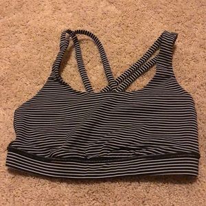 lululemon sports bra striped size 4